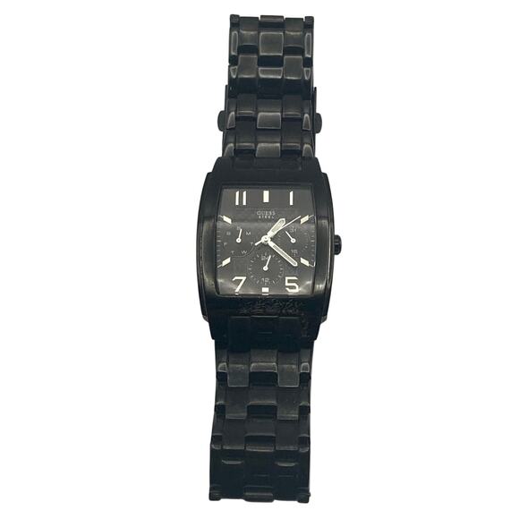 Guess Steel G10550G Mens Watch 33mm - New Battery - Day Date WR Wrist 6.25 - Picture 5 of 12